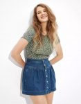 AE Super High-Waisted Denim A-Line Skirt