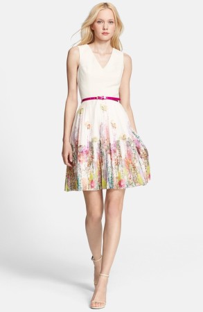 Ted-Baker-Wispy-Meadow-Belted-Woven-Fit-Flare-Dress