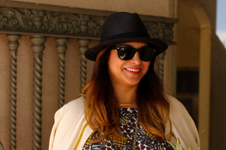 Rossana Vanoni Pacific Palisades Farmers Market, Topshop Pineapple print dress, Ray Ban Wayfarer