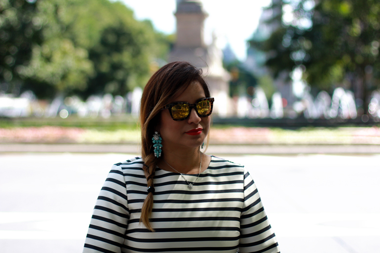 Striped Outfit at the Fashionable Shops at Columbus Circle