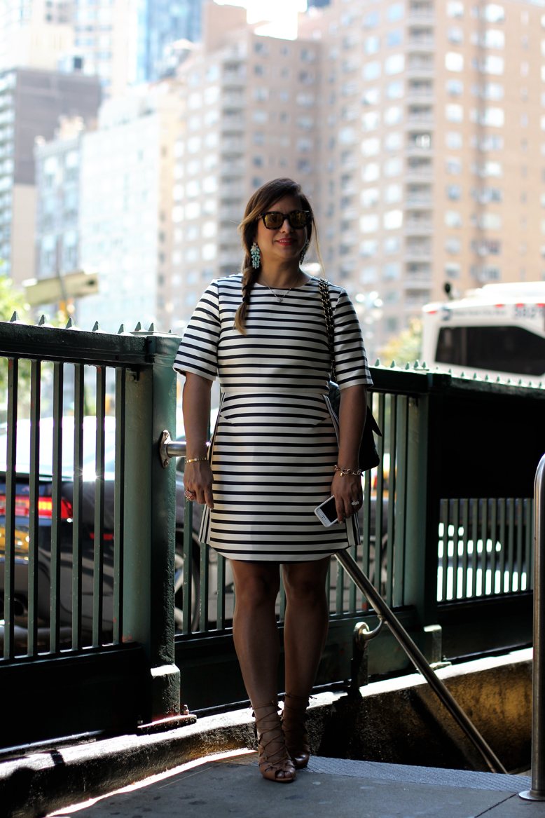 Rossana Vanoni - NYC Shops at Columbus Circle, Topshop dress, Marc Jacobs sunnies, Schutz sandals, Chanel bag, Alor necklace