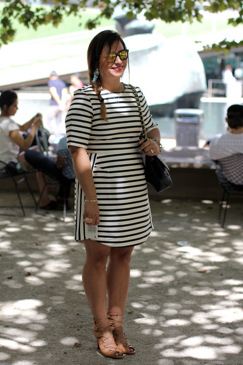 Rossana Vanoni - NYC Shops at Columbus Circle, Topshop dress, Marc Jacobs sunnies, Schutz sandals, Chanel bag, Alor necklace