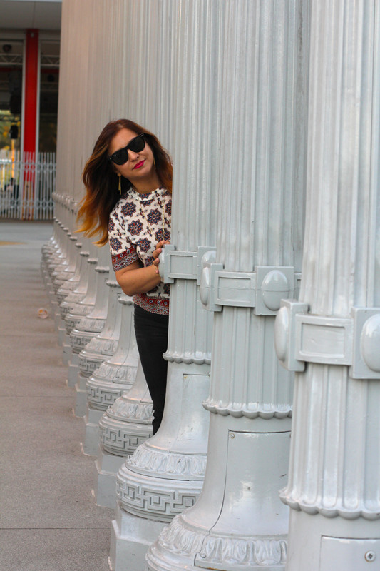 Behind my look of the day at LACMA