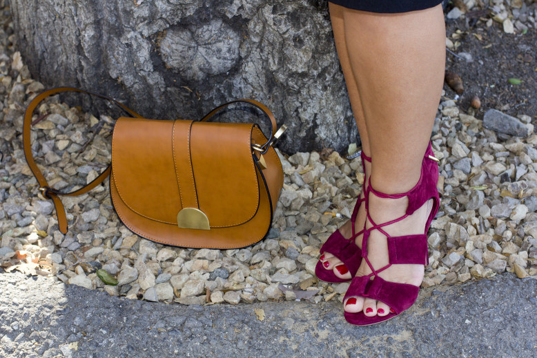 Malibu Fall Outfit AMI Clubwear heels shoes in red faux-suede