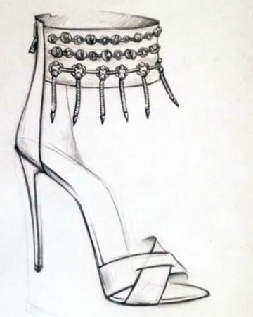 Photo By Courtesy Photo: A sketch of a Dannijo shoe.