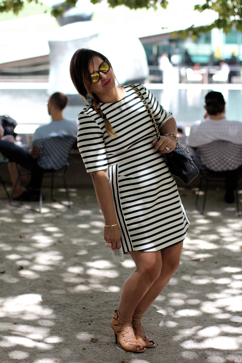 Rossana Vanoni - NYC Shops at Columbus Circle, Topshop dress, Marc Jacobs sunnies, Schutz sandals, Chanel bag, Alor necklace