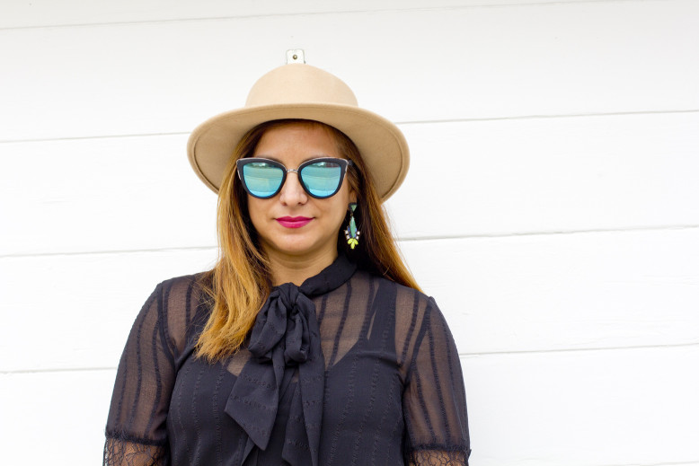 Black_Sheer_Lace_Dress_Hat_Sunglasses_OOTD_Blogger