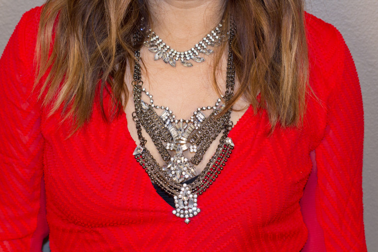 NYE-Outfit-Red-Dress-Jeweled-Necklace